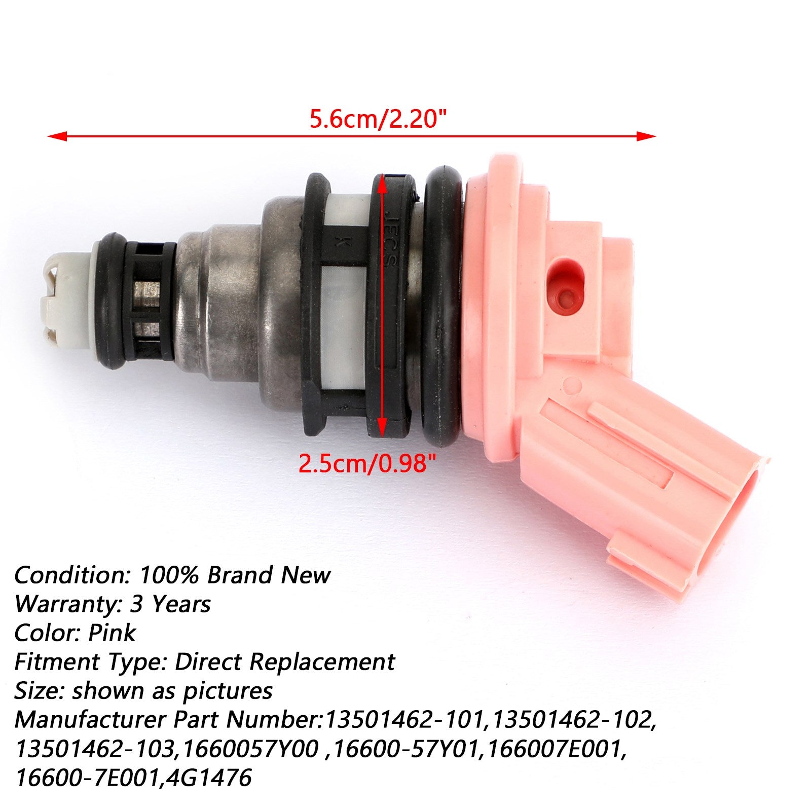 Single Fuel Injector Replacement for Nissan Maxima Sentra NX 200SX 1991-1999 OEM 16600-57y01