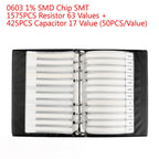 0603 1% SMD Resistor and Capacitor Component Sample Collection 63 Resistor Values 2000PCS 17 Capacitor Values