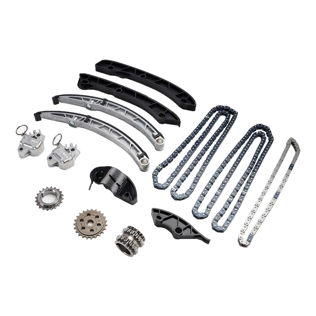 14 Piece Timing Chain Component Kit Compatible with Land Rover LR4 Range Rover 5.0L V8 2010-2015 LR032048 LR072638 LR051013