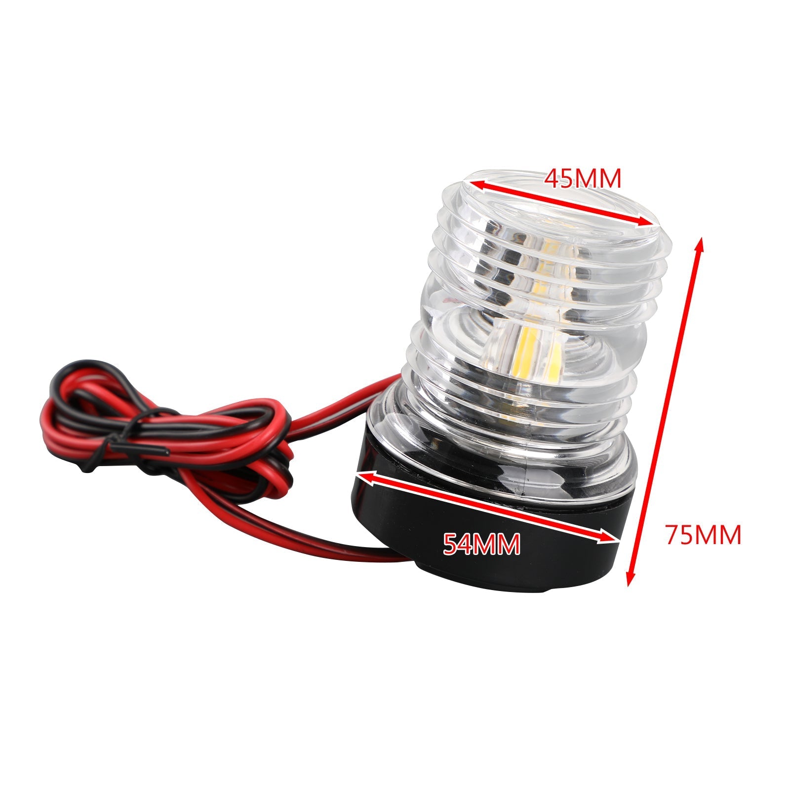 12V Round LED Anchor Navigation Lamp Marine Signal Light for Vessel Boats