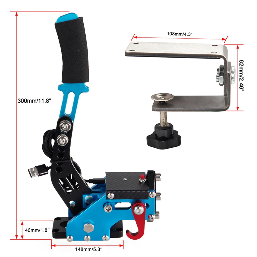 14-Bit G29 Handbrake Pedal Kit USB 3.0 Compatible PS4 PS5 Racing Simulation