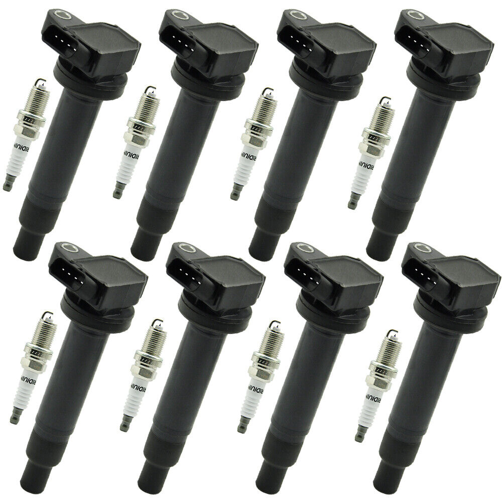 8PC Ignition Coil and Spark Plug Kit for 2001-2009 Toyota Sequoia Tundra 4.7L UF230