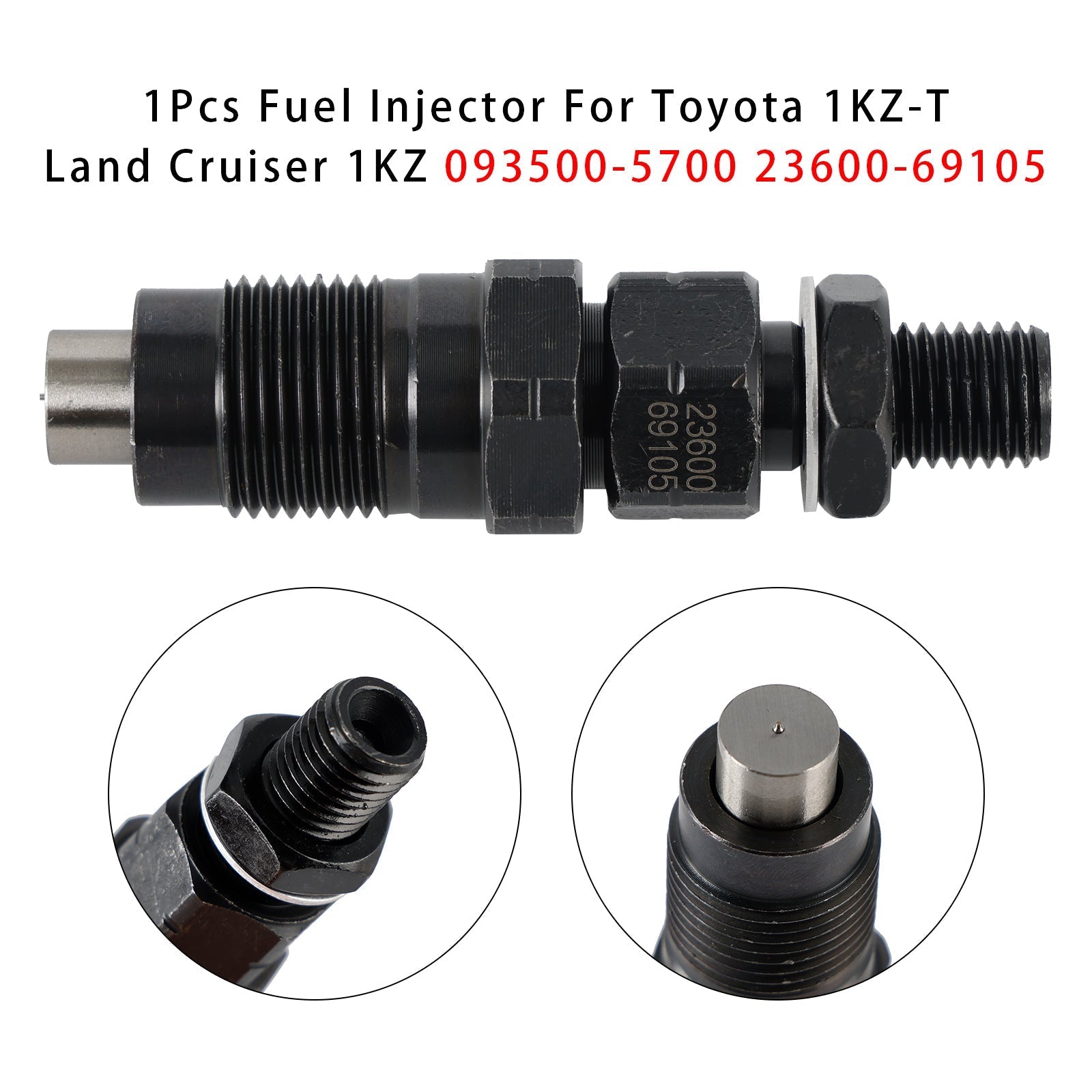 Fuel Injector 093500-5700 Toyota 1KZ-T Engine 23600-69105 Land Cruiser