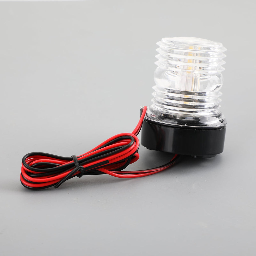 12V Round LED Anchor Navigation Lamp Marine Signal Light for Vessel Boats