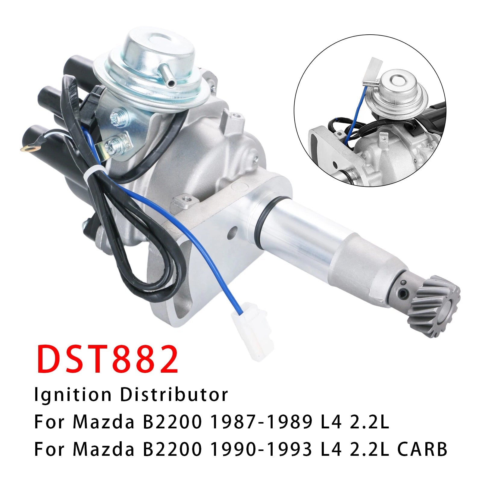 DST882 Ignition Distributor Cap Rotor Assembly for 1987-1989 Mazda B2200 2.2L
