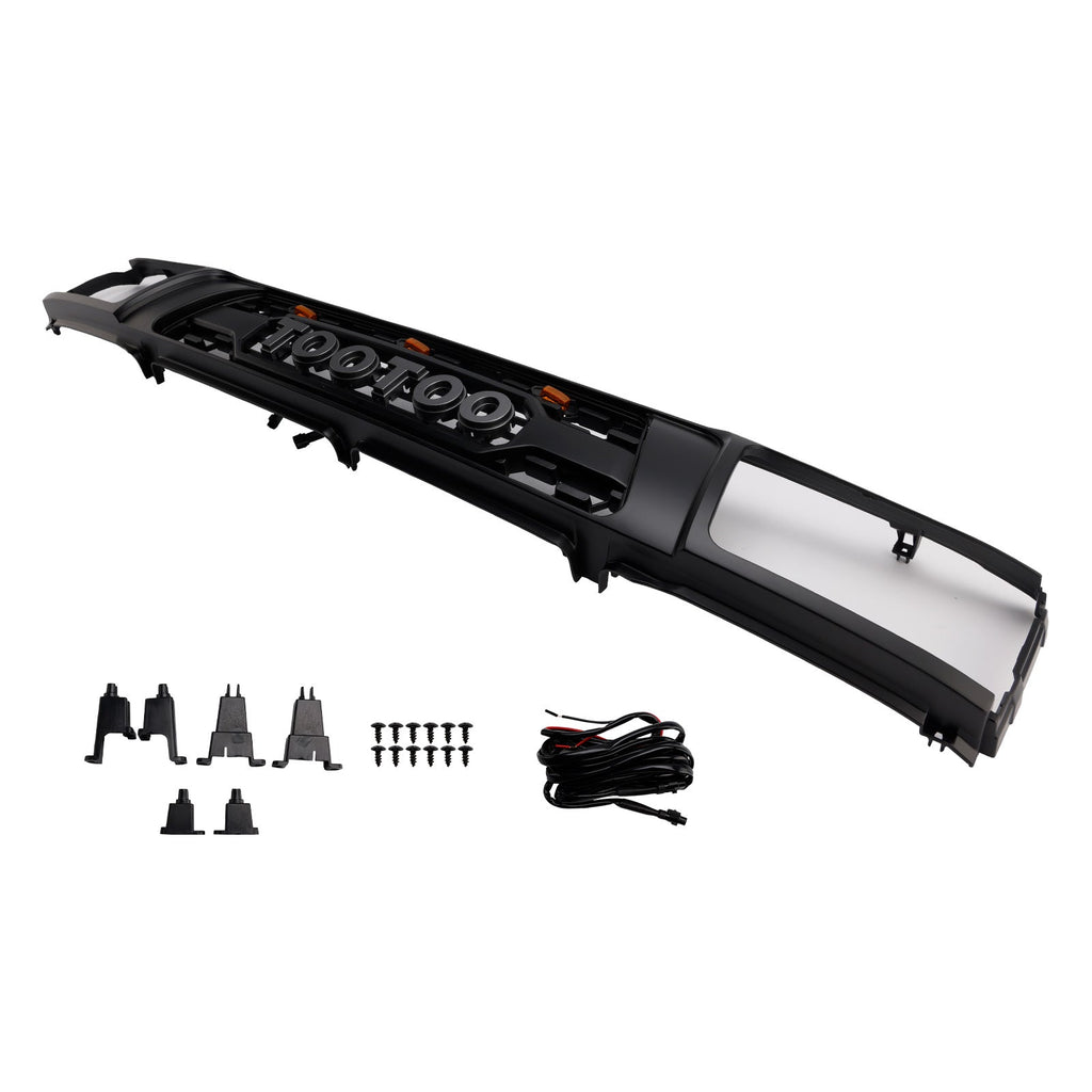 1992-1995 Toyota 4Runner With Led Matte Black Front Bumper Grill Grille