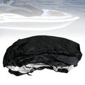 14 to 16 Foot V-Hull Fishing Boat Trailerable Cover Black Waterproof Heavy Duty