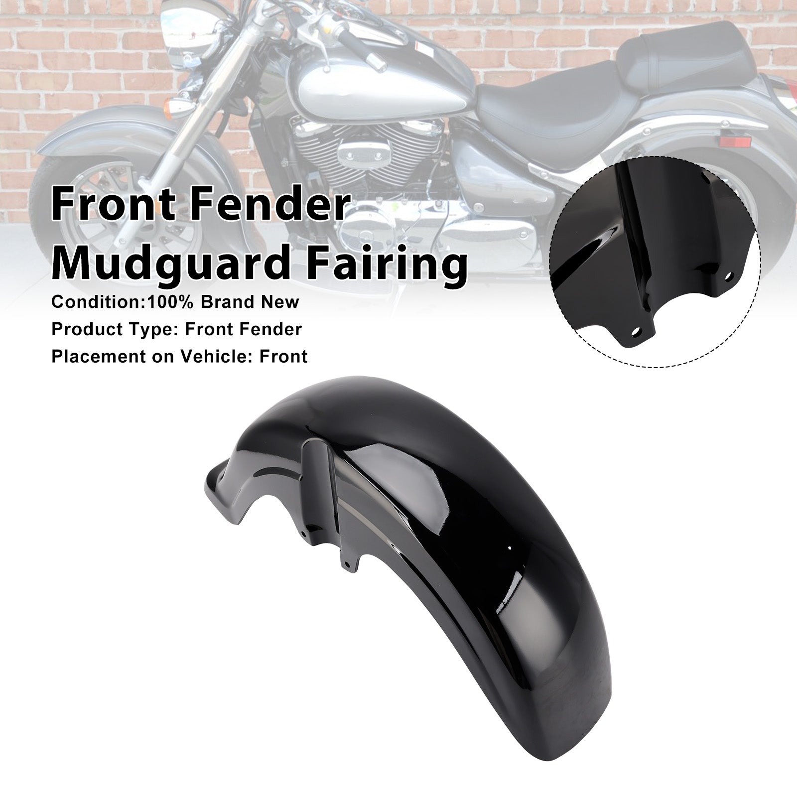 Front Fender Fairing for 2001-2017 Suzuki VL400 VL800 Intruder Volusia
