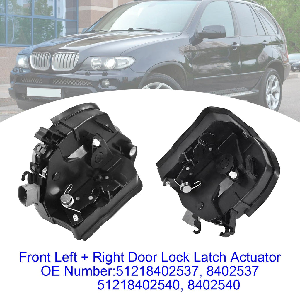 2001-2003 BMW X5 E53 3.0d Pair Front Door Latch Actuator Assembly 51218402537/540
