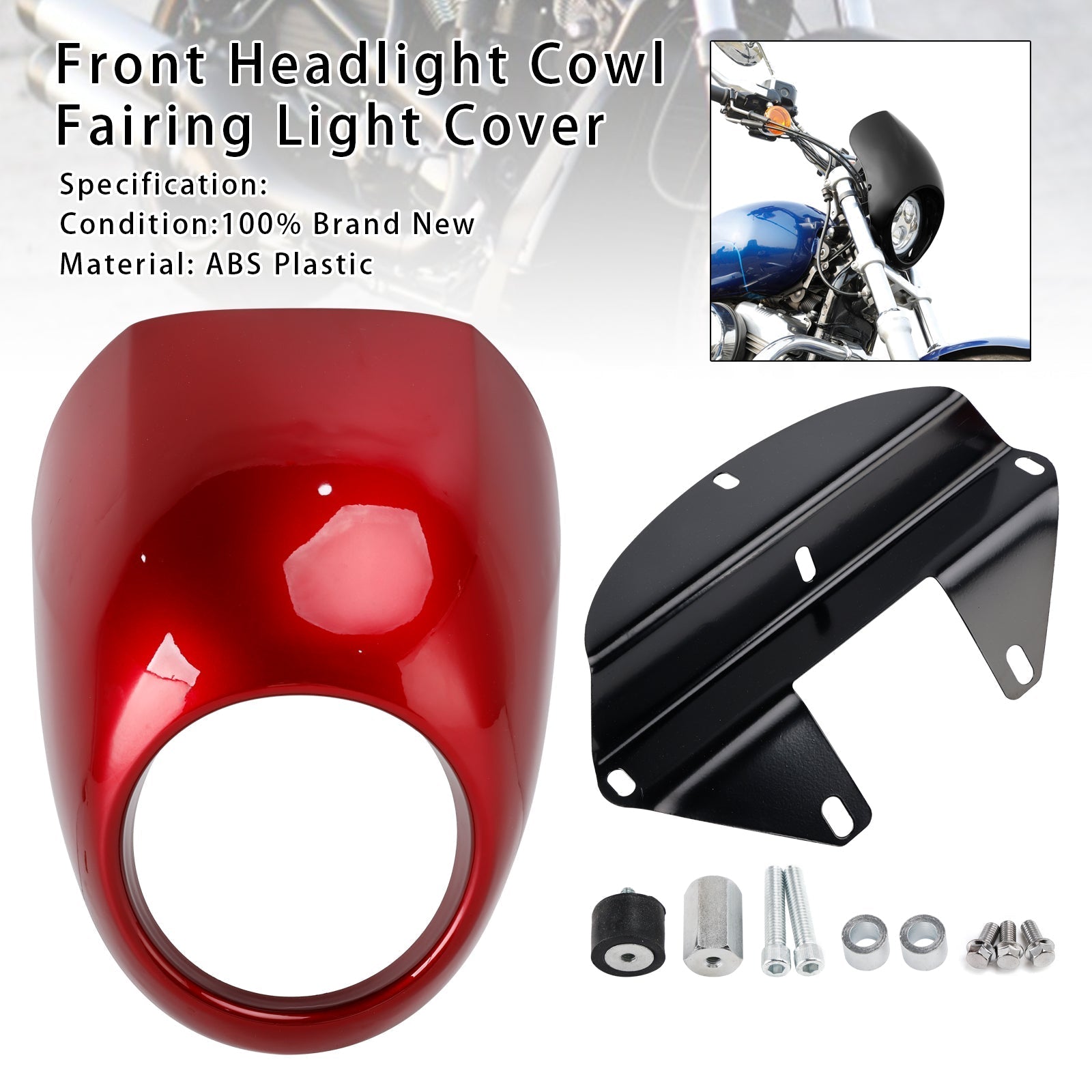 1973-Up FX XL Sportster Dyna Headlight Fairing Cover for 883 and 1200 Models