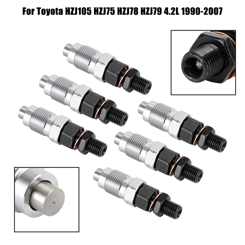Toyota Land Cruiser HZJ 1990-2007 Six Fuel Injectors OEM Part 23600-19075