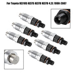 Toyota HZJ Series 6-Piece Fuel Injector Set 23600-19075 for 1990-2007 Models