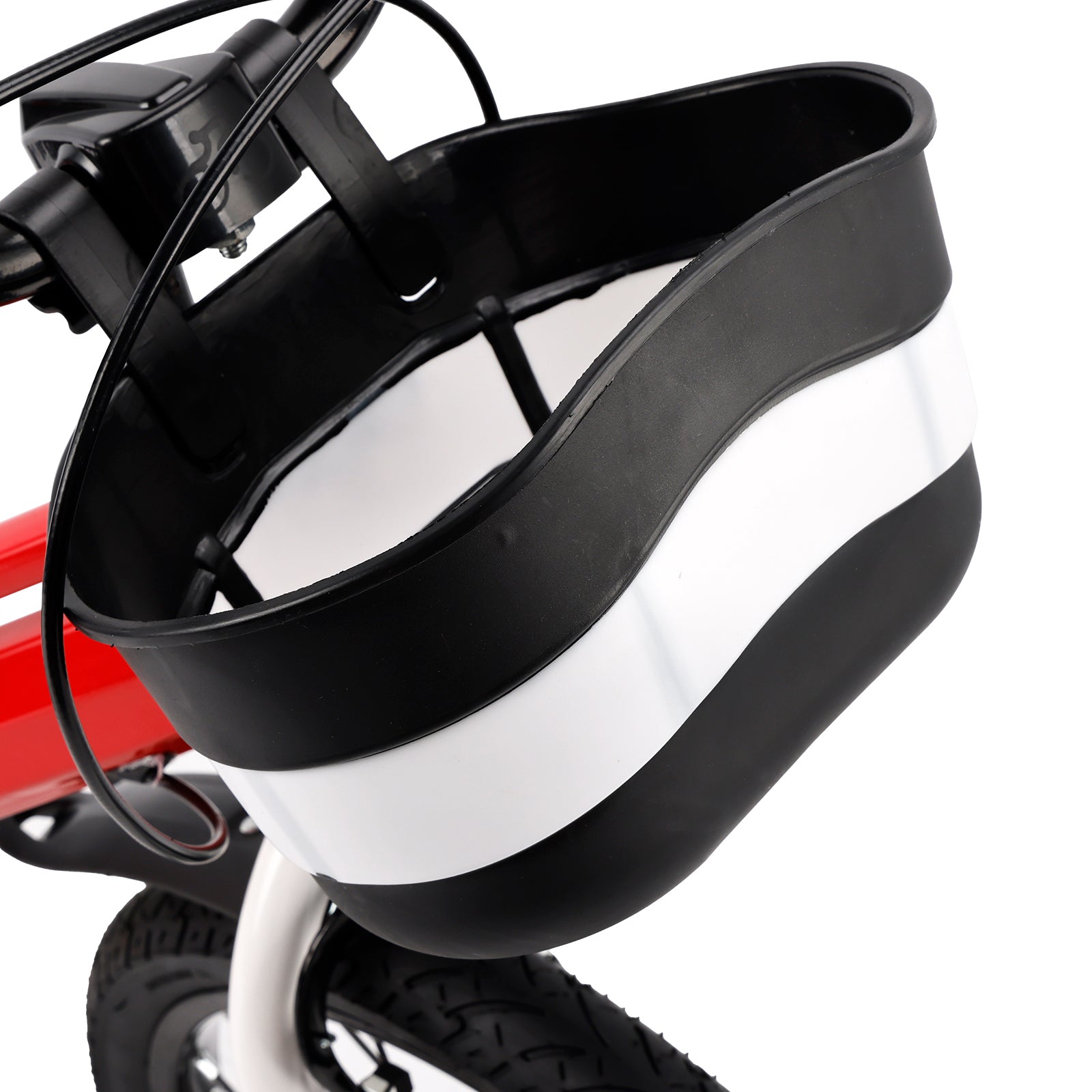 18 Inch Children's Bike Red with Stabilizer Wheels and Luggage Rack for Boys and Girls