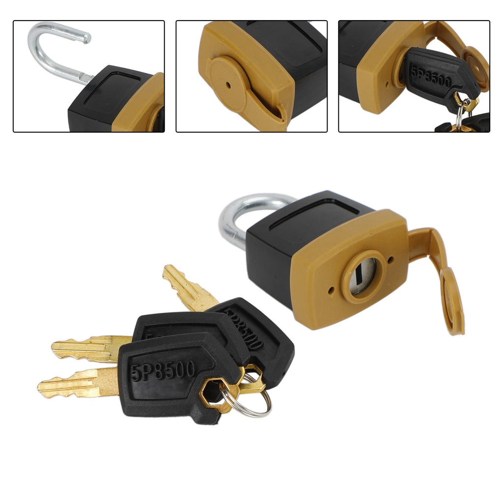 1Pc CAT Heavy Equipment Padlock 5P8500 246-2641 Includes 3 Keys