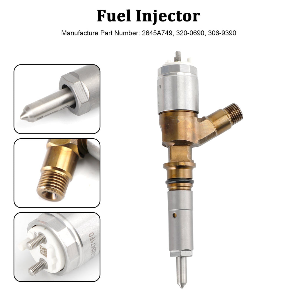 2645A749 Fuel Injector for CAT Caterpillar C6.6 Perkins Engine 320-0690