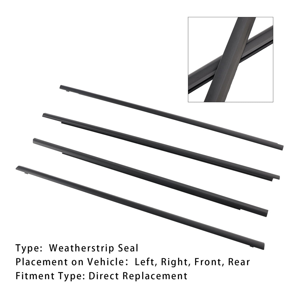 Nissan X-trail 2001-2007 4-Piece Window Weather Stripping Seal Belt
