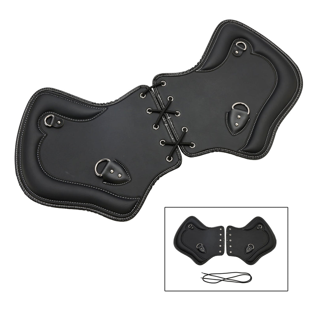 1985-2017 Harley Motorcycle CNC Heat Shield Saddle Guards Touring Softail Dyna Sportster Black Brown Pair