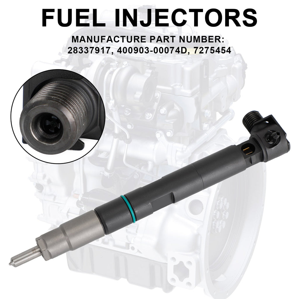 OEM Fuel Injector 28337917 Compatible with Bobcat Doosan D24 D18 Diesel Engine 400903-00074D