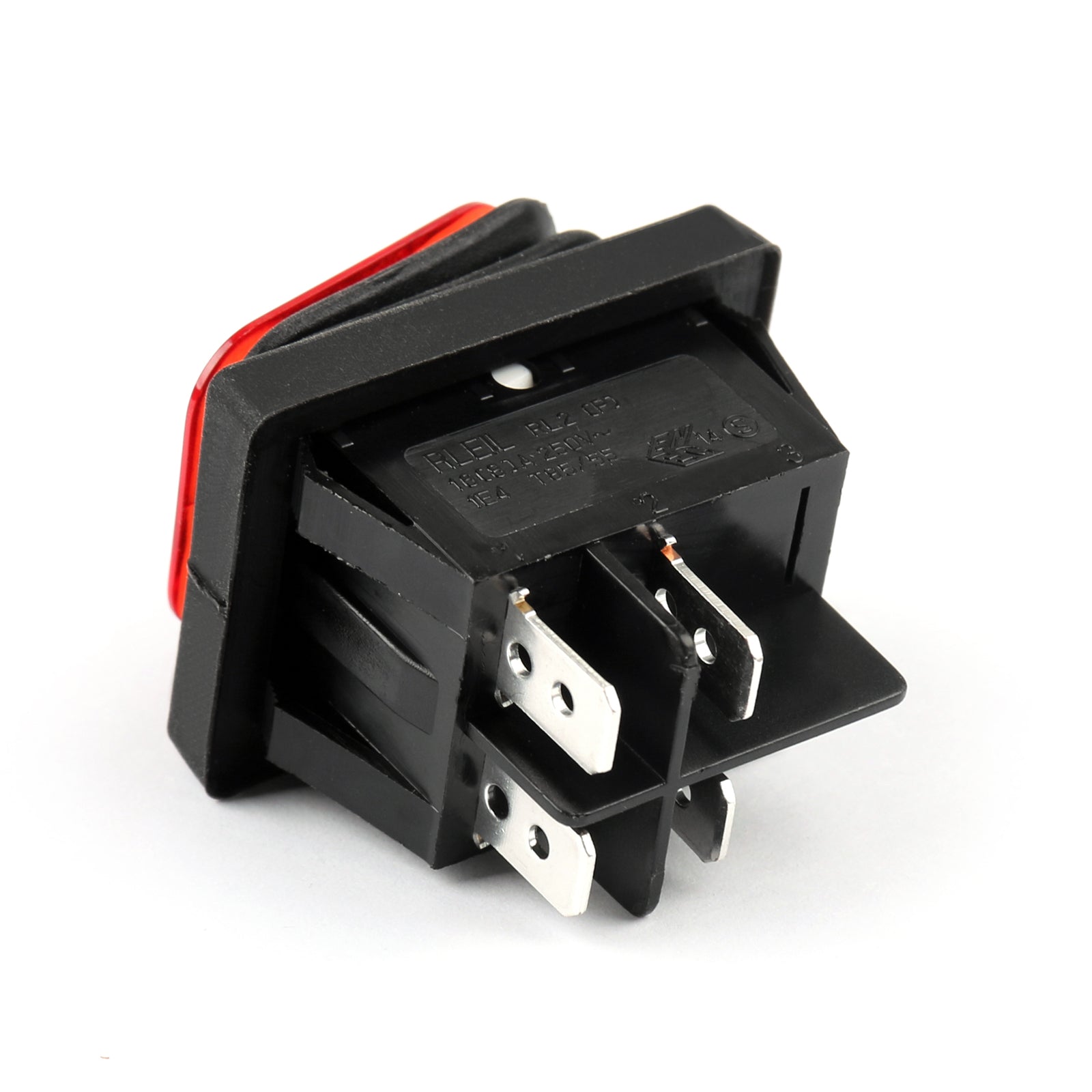 RLEIL RL2-102 1Pcs Red 4Pin Automotive Rocker Switch Waterproof IP65 ON/OFF 125/250VAC