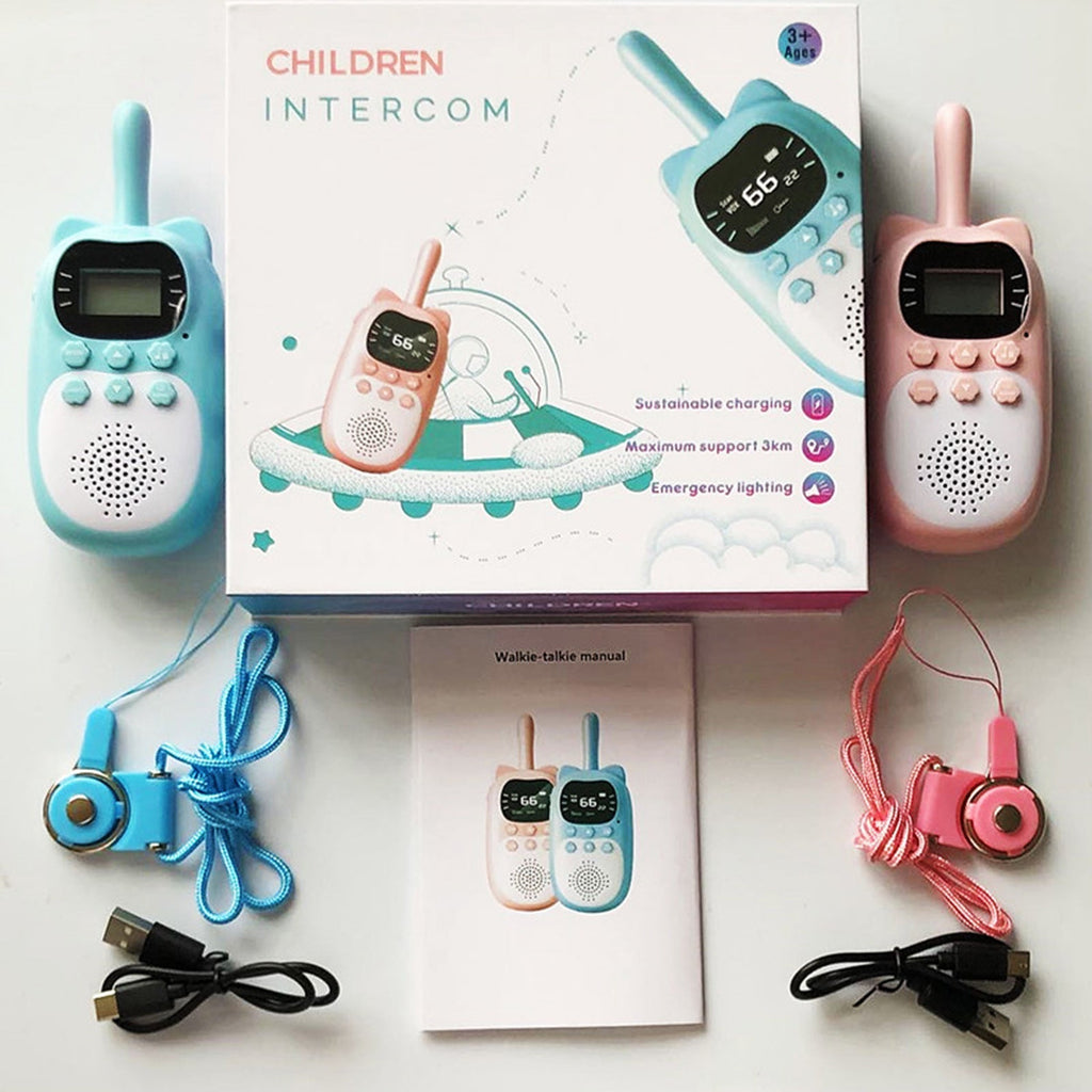 Handheld 22 Channel Kids Walkie Talkies 2 Way Radio 3 KM Range 2 Pack Original