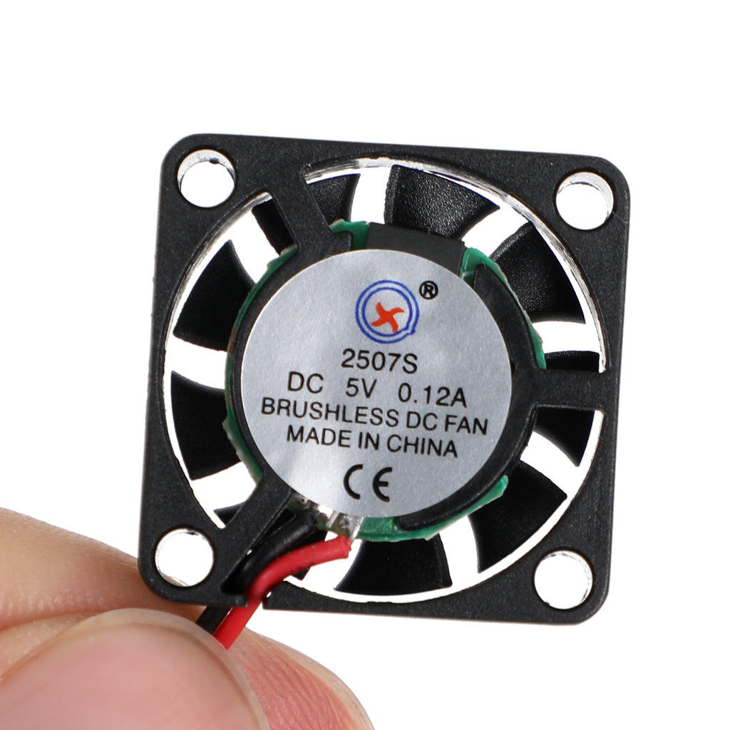 25x25x7mm 2-Pin 5V Brushless Automotive Cooling Fan Blower 2507S