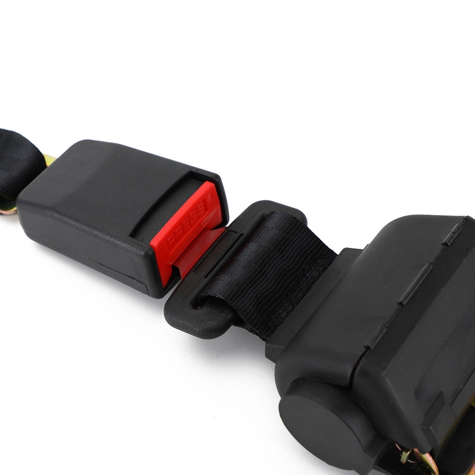 Retractable 2-Point Auto Safety Seat Belt Buckle Universal Fit Adjustable Pair