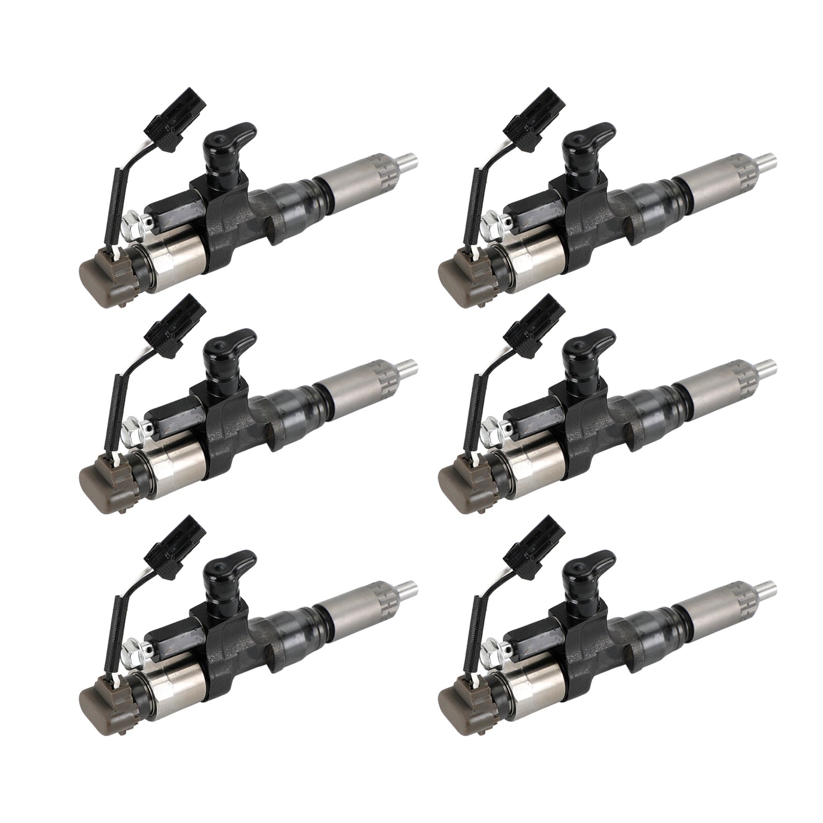 Hino J08E Kobelco 3.8 4.7L Diesel Engine 6 Piece Fuel Injector Set 095000-6593