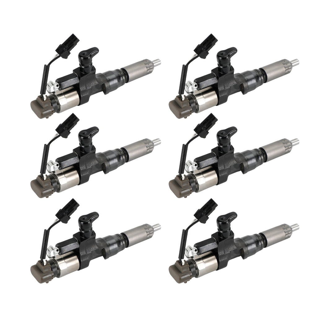 1984-2018 Hino J08E 3.8 4.7L Kobelco Diesel 6 Fuel Injectors 095000-6593