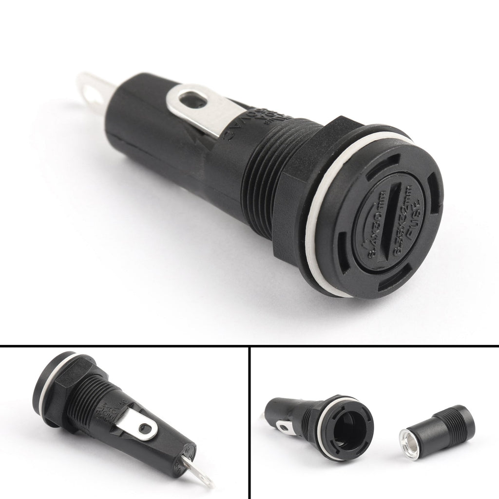Panel Mount Fuse Holder SCI R3-55B 20A 250V for 6x30mm Glass Automotive Fuses