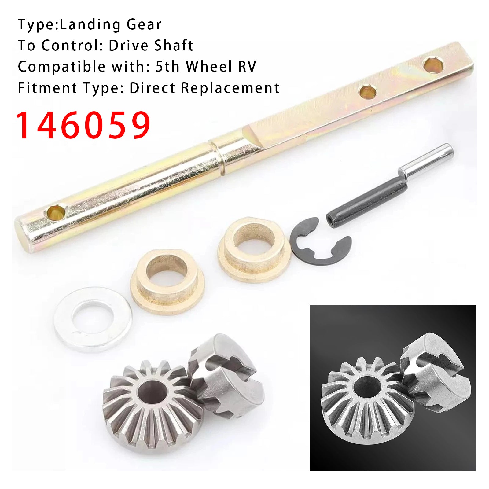 146059 Lippert Lead Leg Power Landing Gear Repair Component Kit for 5th Wheel RVs