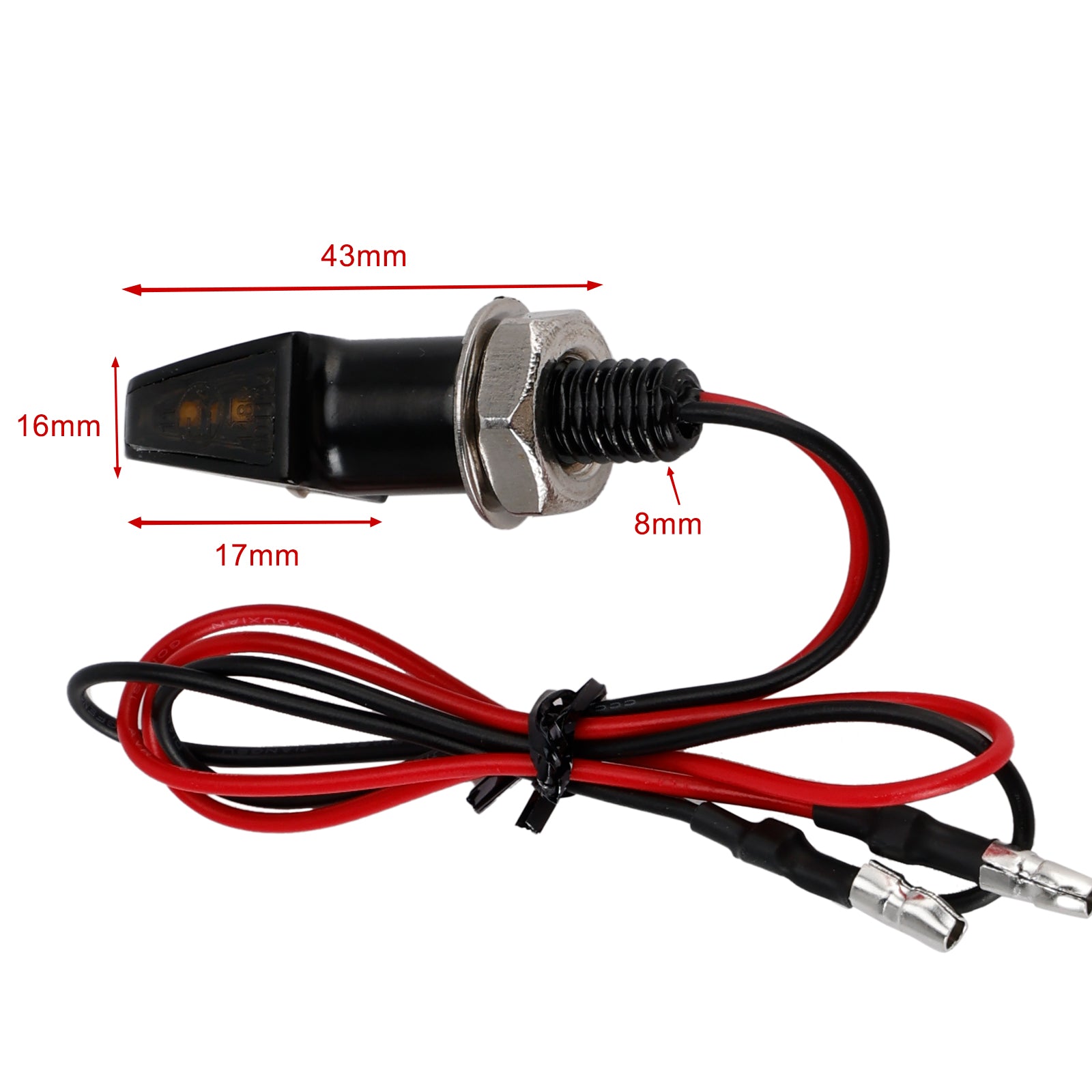 12V Universal LED Indicator Light for Motorcycle Turn Signals 8mm Yamaha