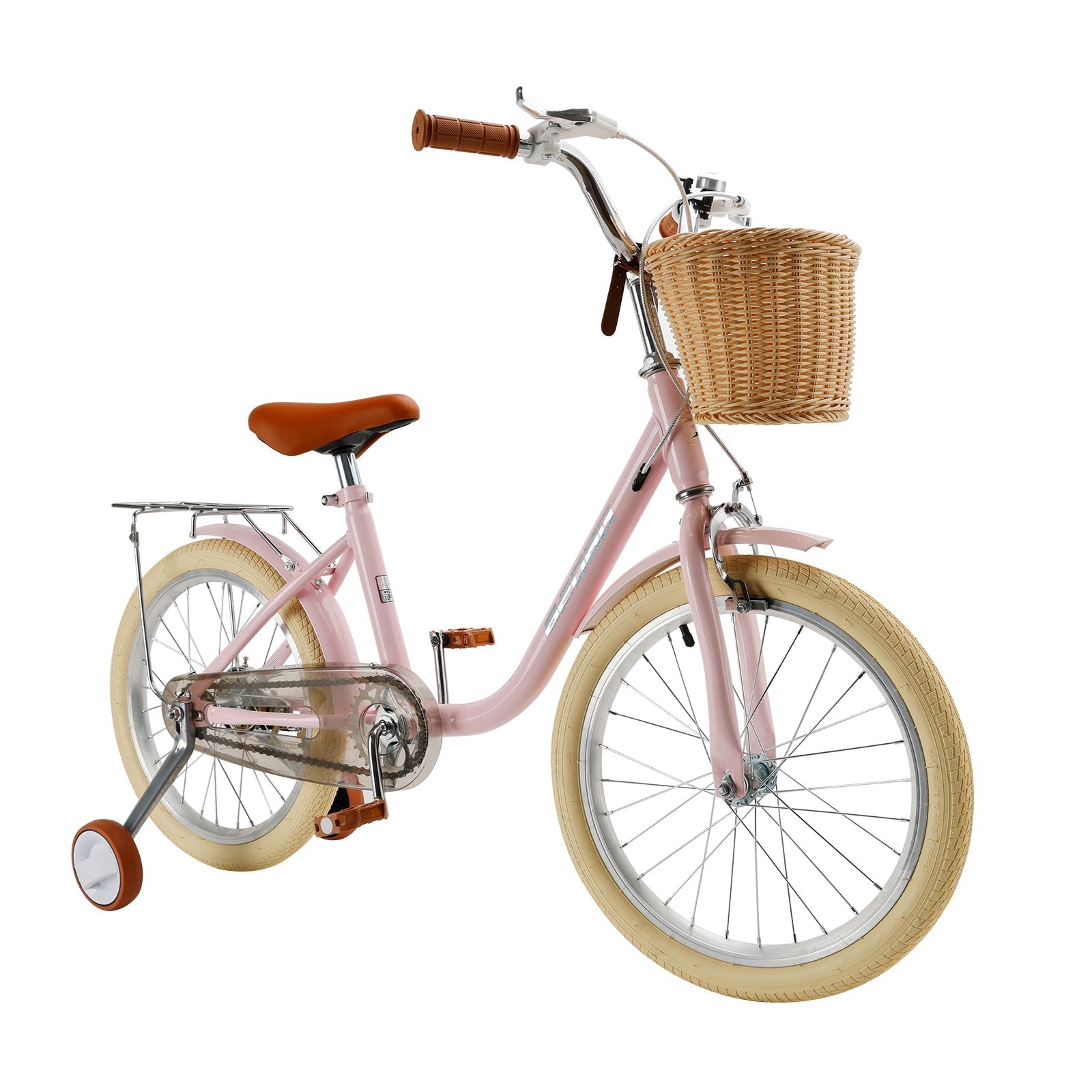 18 Inch Children's Bike with Basket Suitable for Ages 7-9 Boys and Girls