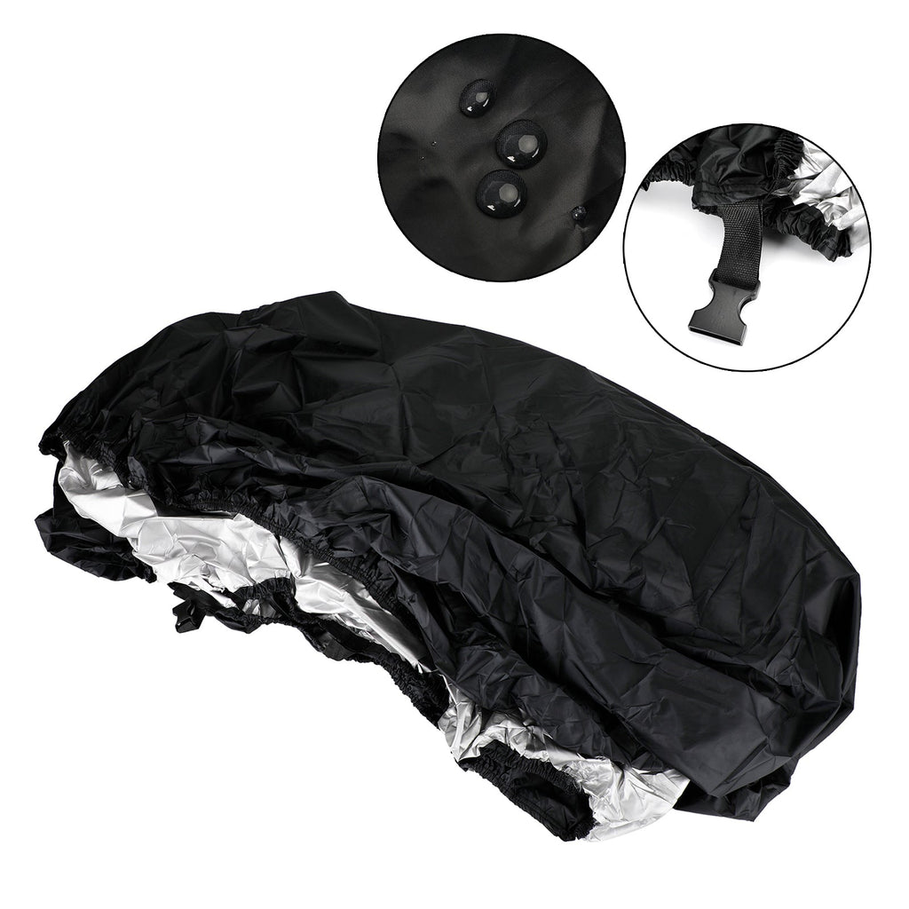 14 to 16 Foot V-Hull Fishing Boat Trailerable Cover Black Waterproof Heavy Duty