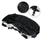 14 to 16 Foot V-Hull Fishing Boat Trailerable Cover Black Waterproof Heavy Duty