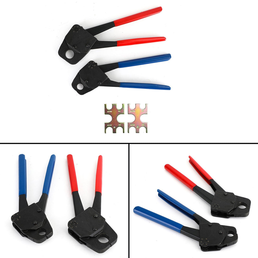 1/2" and 3/4" Pex Crimper Combo Set with Go No-Go Gauge and Angle Tool