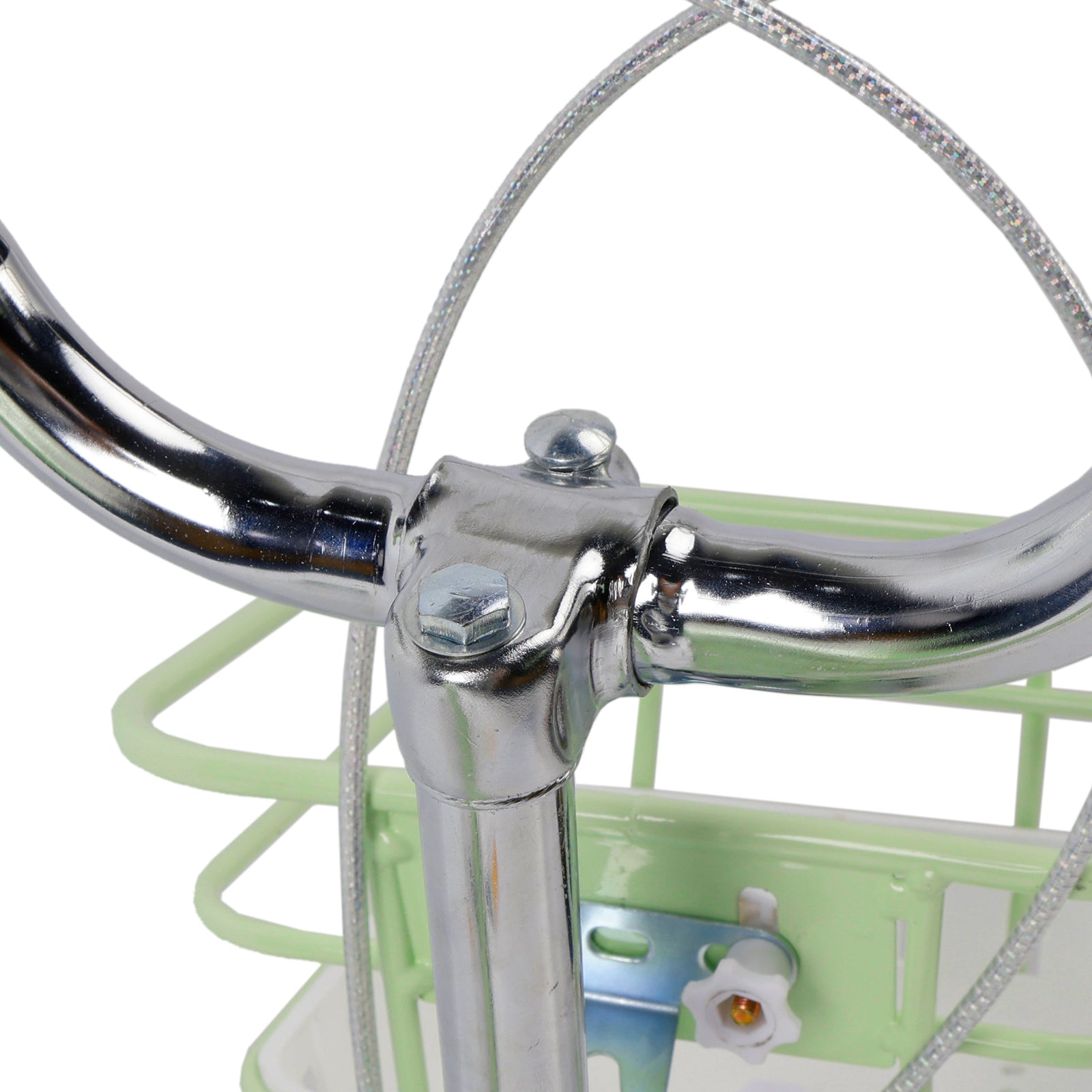 16" Green Girls Children's Bicycle featuring Side Wheels, Basket and Rear Cargo Rack