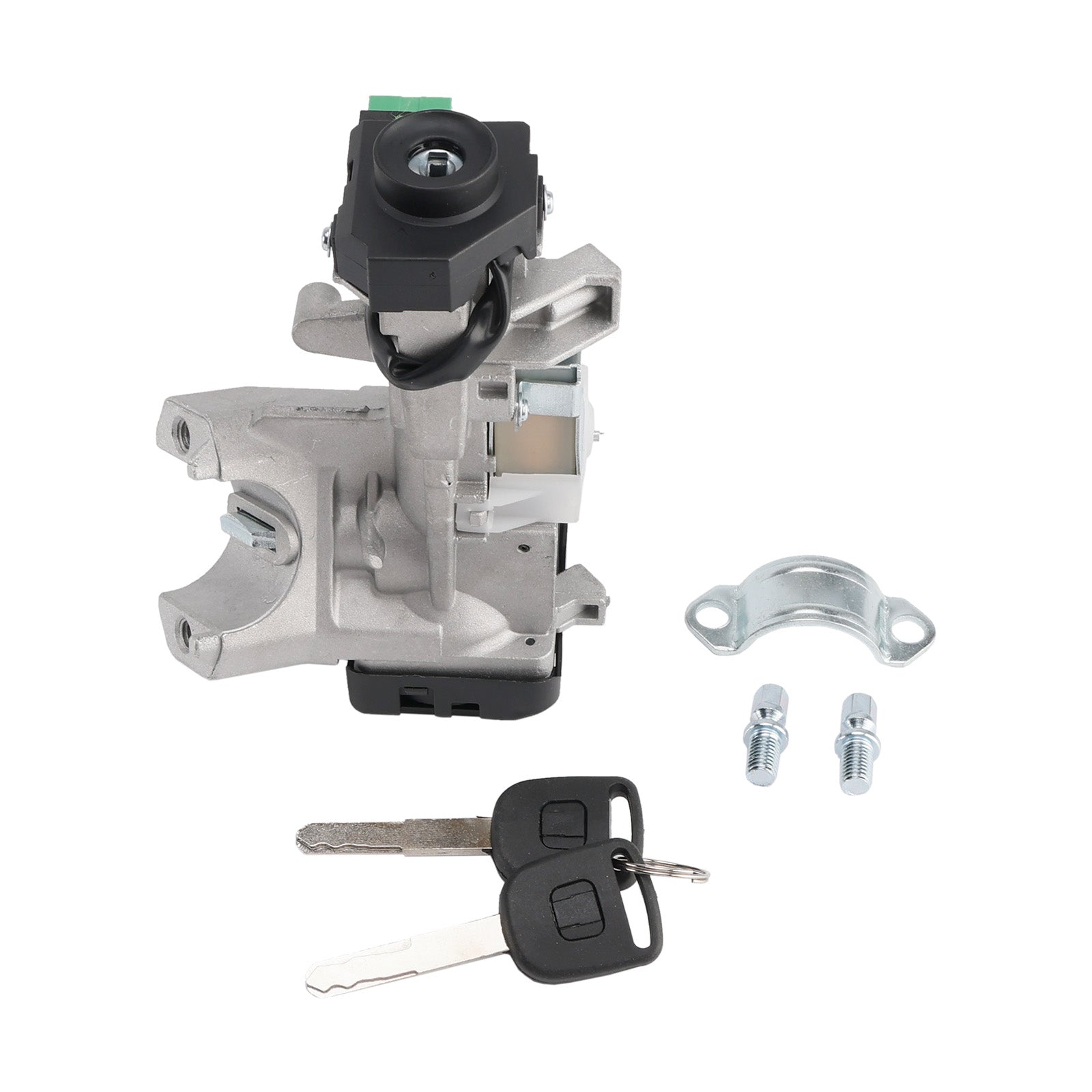 2002-2004 Honda Civic 1700CC L4 Gas Engine Ignition Switch Cylinder with 2 Chipped Keys