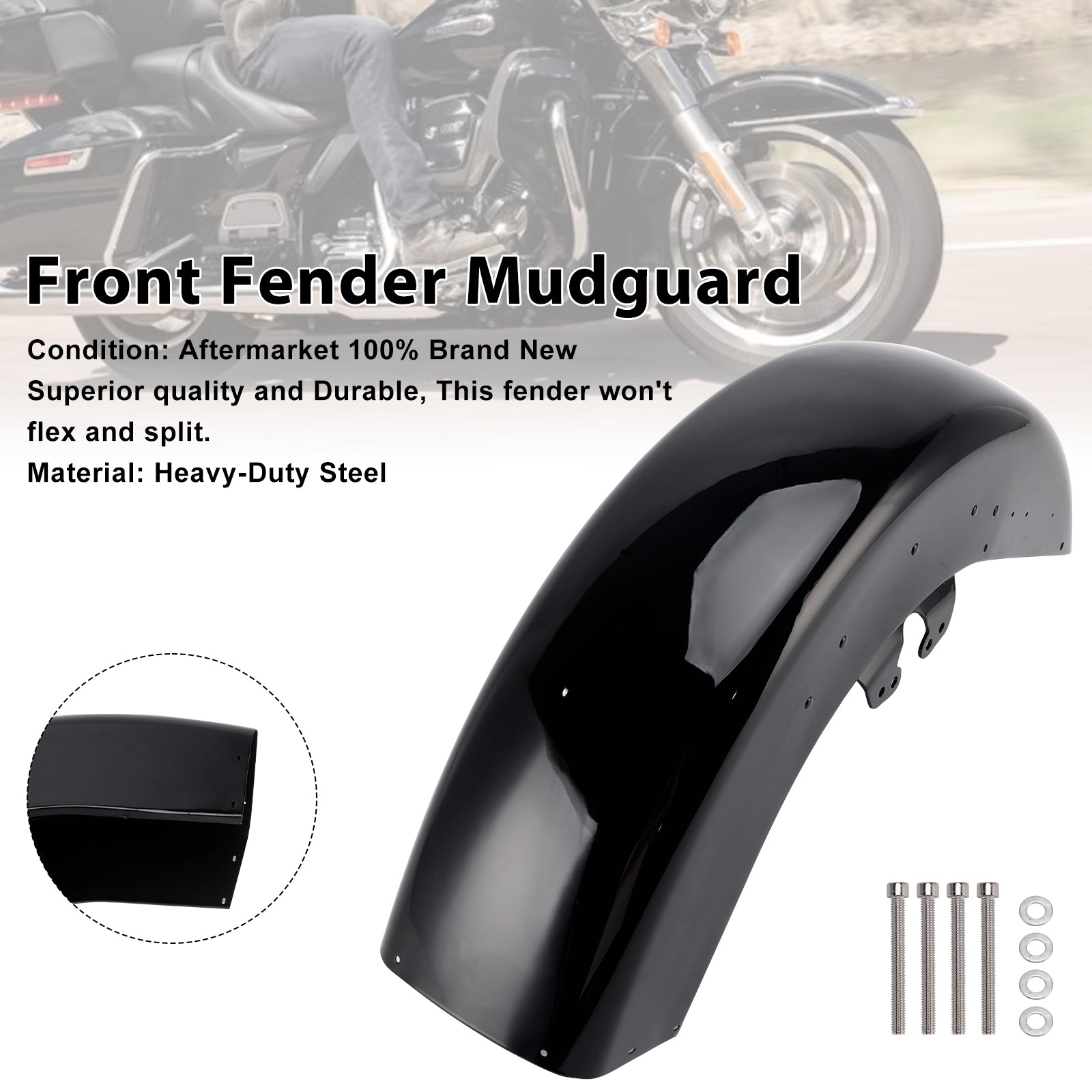 014+ Harley-Davidson Electra Glide Ultra Limited - FLHTKSteel Front Fender Mudguard