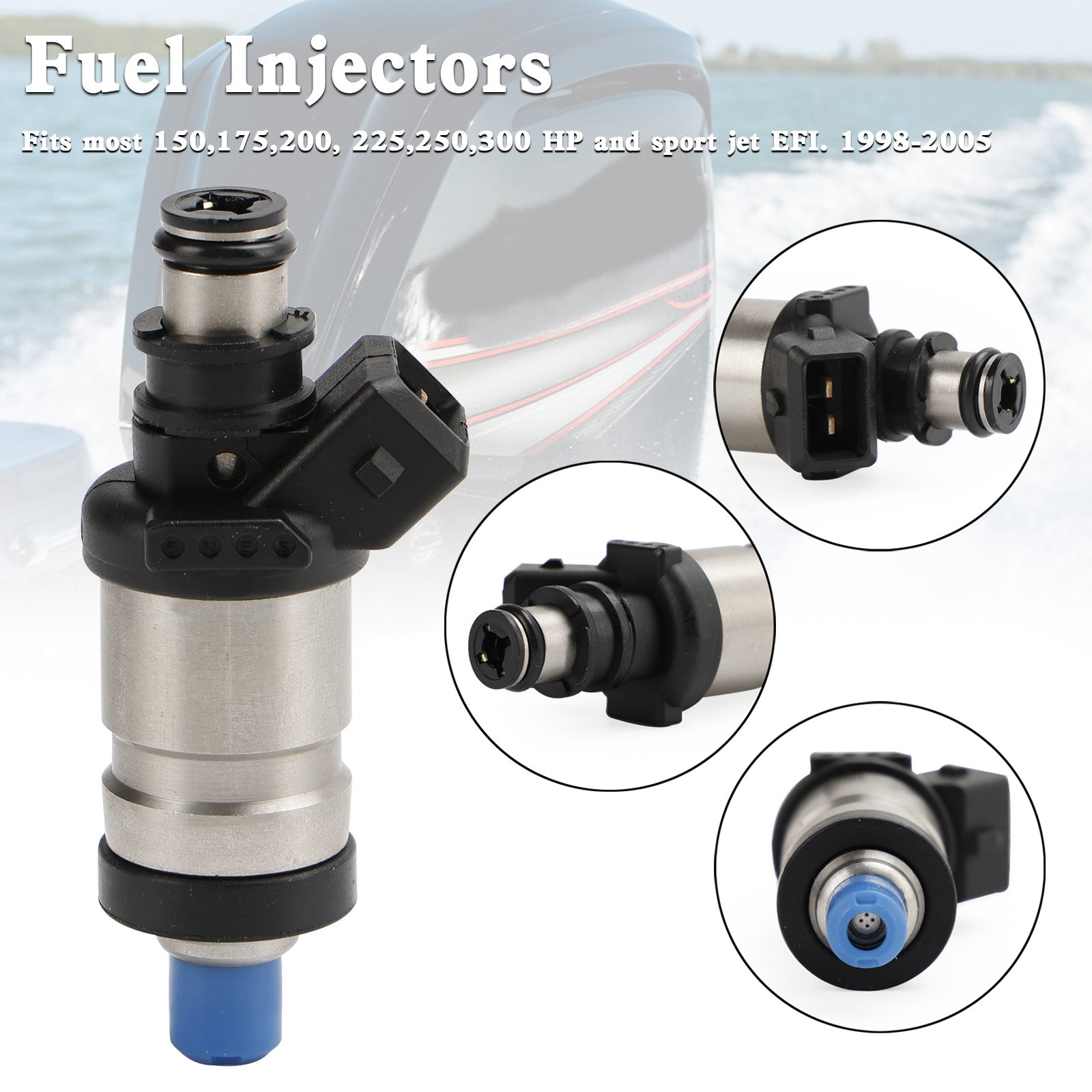 18715T1 Mercury Outboard Motor Fuel Injectors 1998-2005 150 to 300 Horsepower