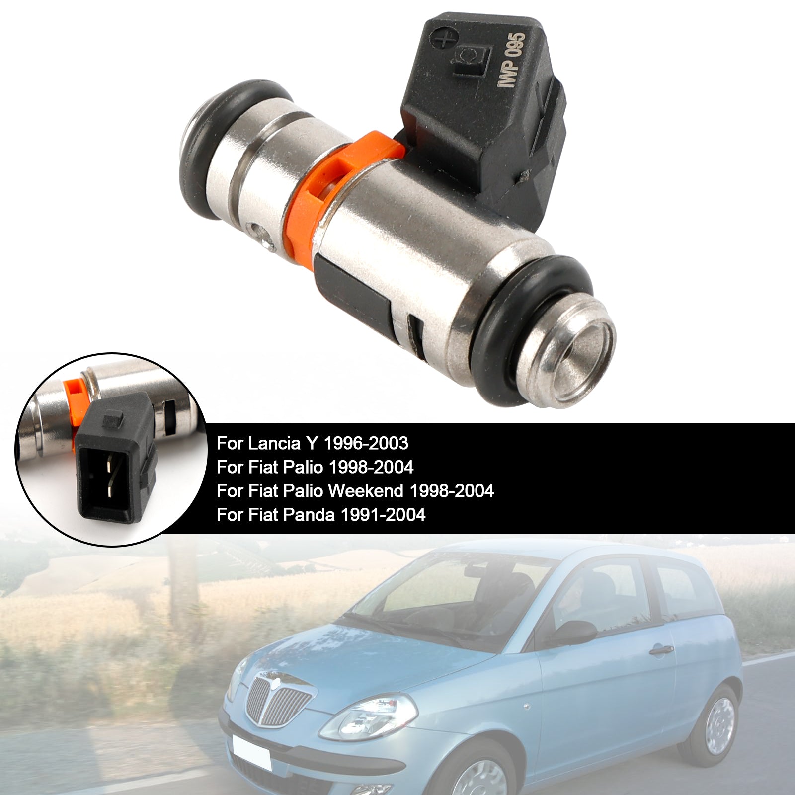 Single Fuel Injector IWP095 Replacement for 2007-2009 Fiat Punto 1.4L Palio 1.6L