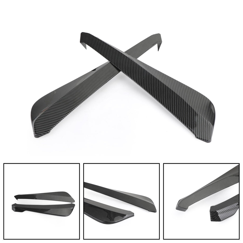 19 Inch Rear Bumper Canard Fin Splitter Diffuser Valence Spoiler Lip Carbon Fiber Generic