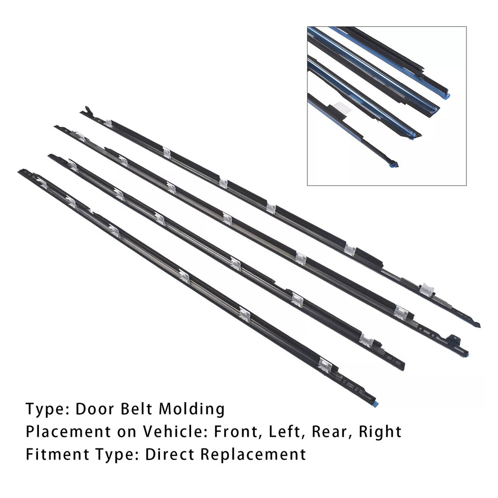 1991-1998 Toyota Land Cruiser 4PCS Door Belt Molding 75710-60021 75730-60020