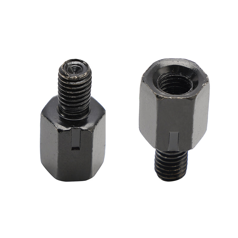 Universal 8mm to 8mm Reverse Thread Motorcycle and Scooter Mirror Adapters - Pair