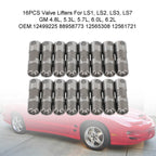 16PCS Valve Lifters For LS1, LS2, LS3, LS7 GM 4.8L, 5.3L, 5.7L, 6.0L, 6.2L Fedex Express Generic