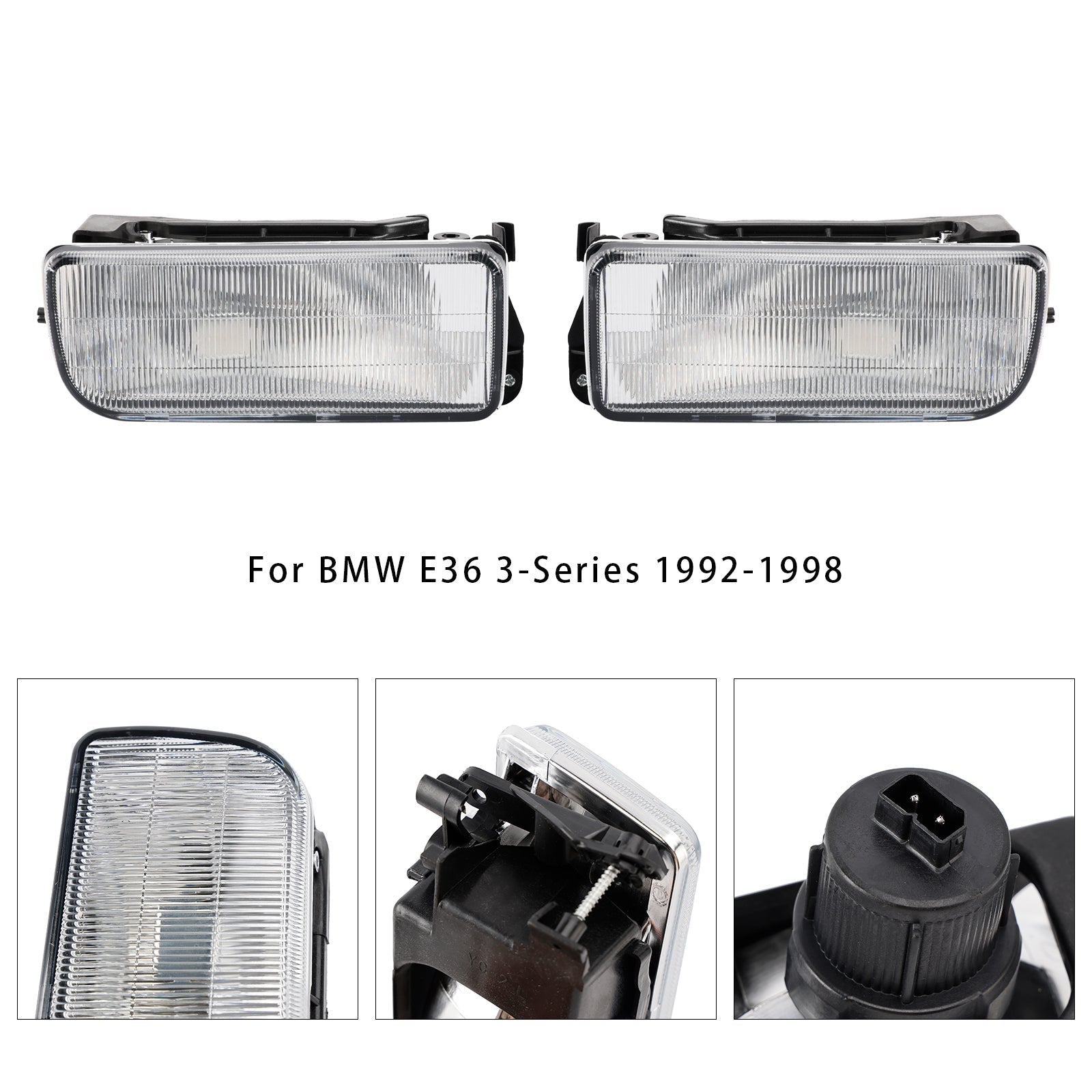 1992-1998 BMW E36 3-Series Front Fog Light Trim Pair Without Bulbs