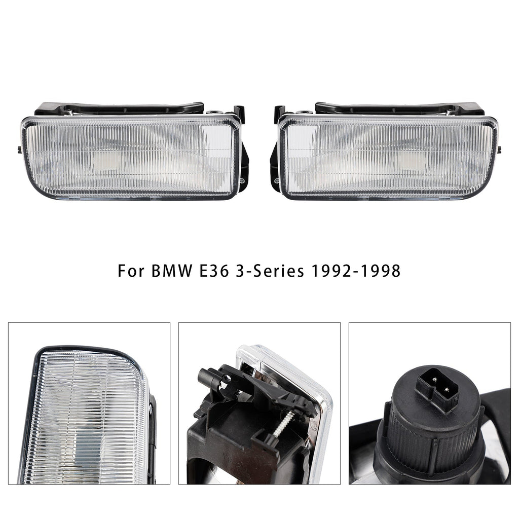 BMW E36 3-Series Front Fog Light Bezels Pair 1992-1998 No Bulbs Included