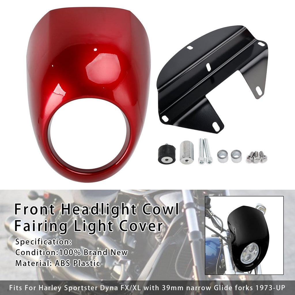 1973 and Later Sportster FX Dyna XL 883 1200 Headlight Fairing Cover Light Shield