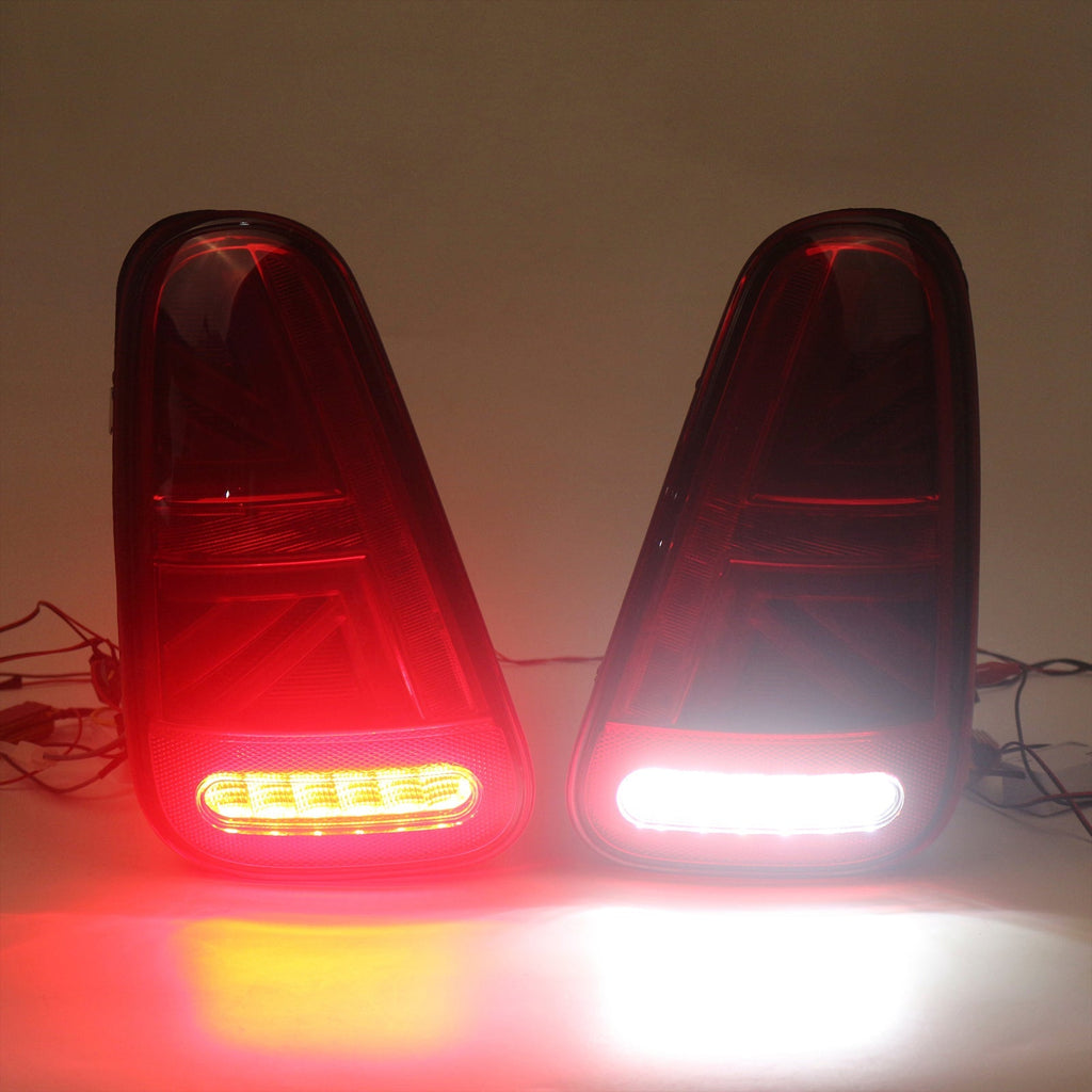 2001-2006 BMW Mini Cooper R50 R52 R53 Replacement LED Tail Lights Pair with Turn Signal Functions