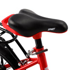 18 Inch Children's Bike Red with Stabilizer Wheels and Luggage Rack for Boys and Girls