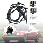 Ford Thunderbird Mercury Cougar 4.6L V8 Coil Pack Spark Plug Wire Set 1994 1995 1996 1997 FD487 SP432